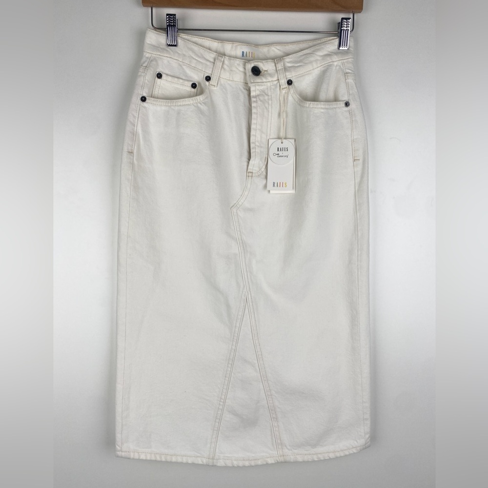 Rails Cream Midi Skirt
